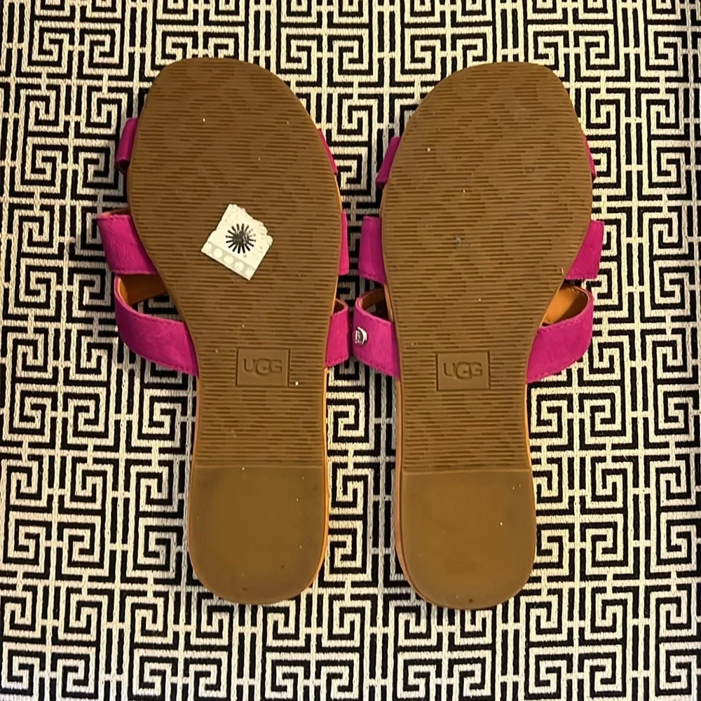 UGG Tuolumne Fuchsia Pink Suede Slide Sandals Womens 8.5 Flat Strappy 1119755‎